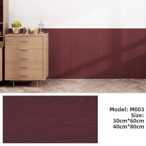 Thickened Wood Grain Self Adhesive Wall Panel Decorative Aluminum Plastic Board Waterproof Living Room Background Wall Renovation Sticker