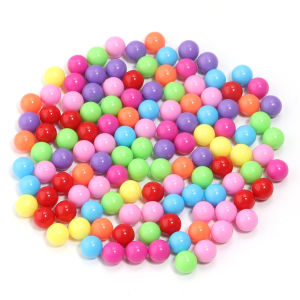100pcs/lot 6/8/10mm Colorful No Hole Acrylic Beads Round Loose Spacer Beads For Jewelry Making DIY Handcrafts Accessories