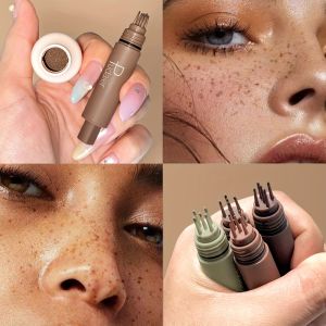 1pc Natural Freckle Stamp Pen waterproof and sweatproof - quick-drying natural and delicate freckle makeup multi-scene use