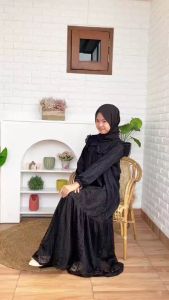 Gamis Brokat Anaya Kimira GM-124 untuk Anak Perempuan - Desain Korea Elegan