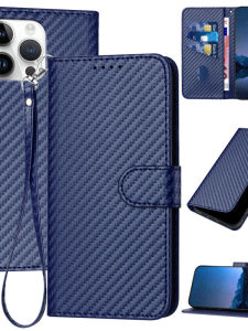 Original Carbon Fiber Flip Cover Phone Case Full Protection Anti-Fall for   15 pro Max 16 Compatible with 17 13 12 pro