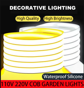 Luxury Atmosphere 220V Ceiling Cob Neon Lights LED Strip Silicone 110V Wall Kichen Outdoor Garden Linear Rope Engineering Lamp