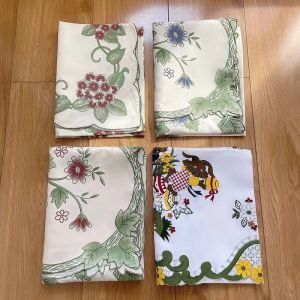 Vải Chống Bụi Đa Chức Năng Giella Satin in Hoa Dùng Cho Tủ Lạnh Máy Giặt Bàn Trà Vải Nghệ Thuật Phòng Ngủ Kích Thước 85*85