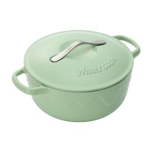 AMERCOOK | Cast Iron Enamel Casserole Home Use Red