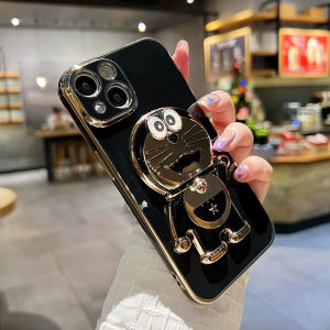 MHKEID Casing Ponsel untuk Xiaomi Redmi Note 10 4G Note 10s Note 10 Pro Max POCO M5 POCO M5s Case HP pola Doraemon Fashion Softcase Phone Stands lapisan Tepi mewah Kesing silikon penutup belakang penuh kamera Casing