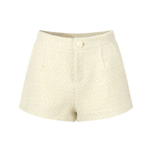 French Floral Long Sleeve Open Cardigan And Straight Leg Short Pants Two-Piece Set for Women Autumn Winter Thickened Woolen Suit