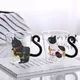 JUSTINLAU 3D Cat Tail Coffee Mug 250ml High Borosilicate Glass Heat-resistant Water Cups Home Breakfast Milk Cup for Cat lover