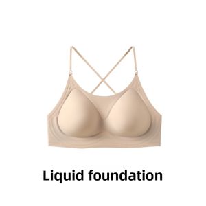 MiiOW | Cat Woman Invisible Thin Strap Foundation Liquid Lingerie Women Summer Thin Model Beauty Back Gathered Seamless Bra Underwear