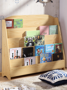 Simple Childrens Bookshelf Display Rack Easy Assembly Wood Color Bookcase for Kindergarten And Students Storage Cabinet