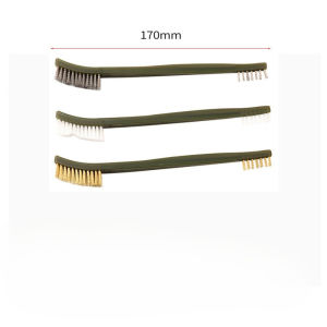 3 pcs Mini Wire Brush Set Steel Brass Nylon Cleaning Polishing Detail Metal Rust Brush