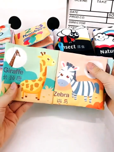 Baby Infant Soft Cloth Books Rustle Sound Baby Early Learning Education Stroller Rattle Toys Christmas Gift