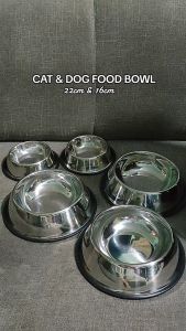 Pet Stainless Durable Feeding Food Water Bowl All Stages Adult Kitten Puppy Easy Clean Accessories
