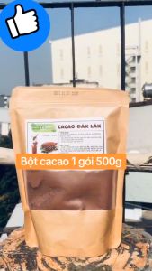 1KG Bột Cacao nguyên chất 100% Daklak loại 1 (dạng túi lon pet ) bột ca cao Đắk Lắk nhà làm không đường thơm ngon SUNNYFOODVN