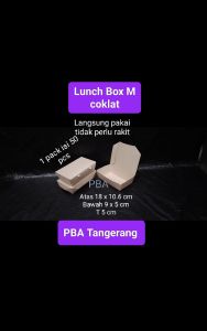 Lunch box paper laminasi SPE Ukuran S / M / L ( 50 pcs ) / Box Take Away