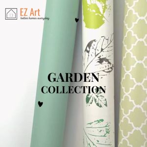 EZ Art Wallpaper Self Adhesive Color Green Garden Collection Design PVC Waterproof Wall Sticker