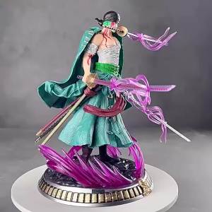 Hot 20cm Anime Figure GK Roronoa Zoro Three-blade Sa-maximum Manga Anime Statue Action Figure Collection Model Kid Toy