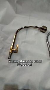 Kran Angsa Fleksibel drat bawah / Keran Dapur Cuci Piring Sink Stainless