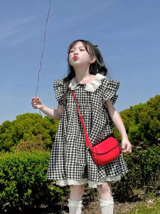 Cute Girls Cotton Dress Sleeveless Summer Fashionable Childrens Wear Korean Style Butterfly Knot Daily Outfit for Girls