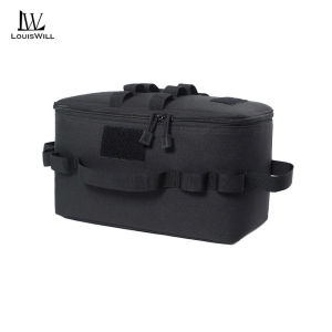 LouisWill Camping Bag Storage Bag Oxford Waterproof Outdoor Cookware Organizer Portable Foldable Picnic Carry Bag For Hiking BBQ Travel