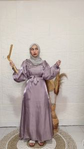 BISA COD BEST SELER DRESS GAMIS TERBARU VIRAL ANRABELLE PESTA KONDANGAN BRIDESMAID DRESS WANITA VIRAL LEBARAN SIZE L XL