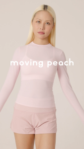 Moving Peach Yoga Long sleeve For Women Lightweight & U-neck High Elasticity Yoga Top Second Skin Soft Touch Breathable Gym Pilates Dance Daily wear ASM