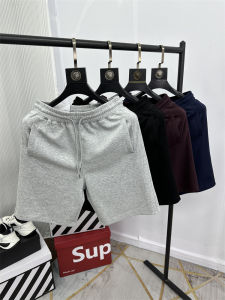 Summer New Casual Elastic Waist Five-Point Comfortable Skin-Friendly Breathable Mens Solid Color Simple Loose Shorts