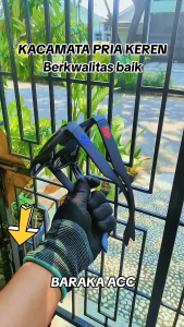 Kacamata Style Trendy Pria Keren Kekinian Bingkai Kokoh dengan Box & Kain Lap Gratis Desain Modern