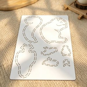 YOMDID 1pc Small Squirrel Pendant Sewing Template DIY Squirrel Pattern Quilting Template Handmade DIY Tracing Cutting Tool