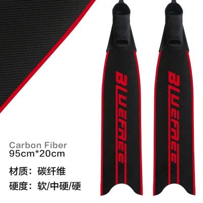 BlueFree Professional Free Diving Pure Carbon Fiber Long Fins LeaderfinsMantra Fishing Hunting Equipment Diver Flippers