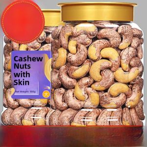 Extra Large Purple Shell Cashews Original Flavor Salt Baked Charcoal Roasted with Skin Nut Snacks 5 Pounds Bags