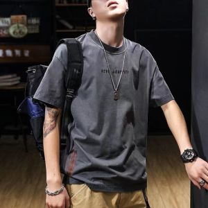 Áo Thun Cotton Tay Ngắn Cổ Tròn Thoáng Khí Mùa Xuân Hè Thường Ngày Đa Năng Thoải Mái Thời Trang Thường Ngày Cho Mọi Giới Tính