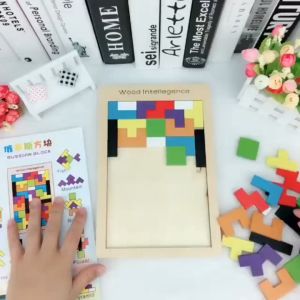 Bộ Đồ Chơi Giào Dục Xếp Gạch Tetris Bằng Gỗ Phát Triển Trí Thông Minh Cho Bé Trùm Sỉ Gia Thành
