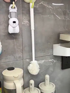 Foldable Brush Head Silicone Cup Brush Household Long Handle Bottle Brush 3-in-1 For Juicer Cup