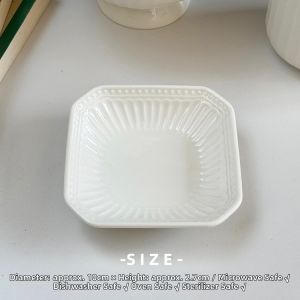 Original Export French Luxury Roman Relief White Ceramic Bowl