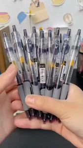 Classic Gel Pen 1008 Black Blue Red Ink 0.5mm Smoth Writing Dry Fast Gel Pen School Office Home Use Stationery Pen