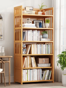 YUHONG | Easy-to-Use Wall-mounted Wooden Bookshelf Multi-layer Storage