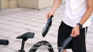 WEST BIKING 20/22/24 Inch MTB Bike Fender Set PP High Toughness Front Rear Mudguard Waterproof Anti-Splash Cycling Accessories
