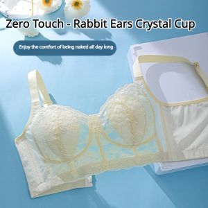 Female Summer Nude Rabbit Ears Large Breasts UltraThin Section Lace Bra