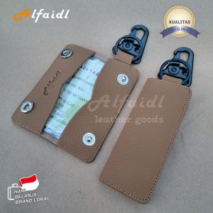 Dompet Gantungan Kunci STNK Mobil/ Motor Key Case Dompet STNK Mobil/ Motor Kulit Asli Original Alfaidl