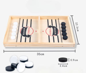 AMZSTEM | Wooden Billiard Board Game Foosball Winner Games Table Hockey Game Catapult Chess Parent-child Interactive Fun Competitive Toy