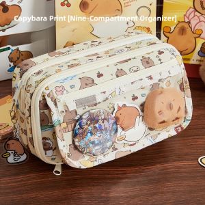 Gyika Large Capacity Pencil Case Transparent Stationery Box Student High Aesthetic Value 2025 New Ins Style School Supplies