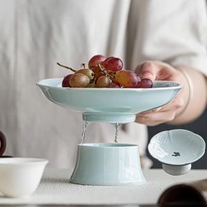 High-leg Draining Zen Tea Serving Dish