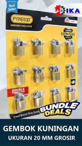 grosir 1 lusin gembok kuning 1box isi 12pcs 20mm / Gembok Kuning "RRT" 20mm / Gembok ONAT 20mm (Per Lusin) / Gembok Krom Brass 20mm Kunci Pintu Pagar Rumah / GROSIR MURAH 1 lusin / Gembok Besi Kuning 20 mm GROSIR 1 LUSIN ISI 12 PCS