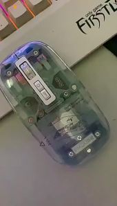 225HOCO M7 Bluetooth Wireless Transparent Mouse 2400 DPI USB Rechargeable Mute Mouse 2.4G Three-Mode Gaming  office Mouse Full Body Transparent Design With RGB Light Type-C Charging For PC Laptop Notebook For Desktop