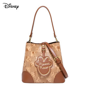 Disney Official Authentic Mickey Mouse Collection Small Capacity Fashion Womens Tote Bag Brown and Apricot Small Tote Crossbody Bag