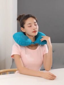 MITI4 พร้อมส่ง หมอนรองคอ หมอนรองคอเป่าลม ไม่ต้องเป่า หมอนเดินทาง ขนาดเล็ก พกพาสะดวก มีทั้งหมด 6 สี/แบบ MITI187