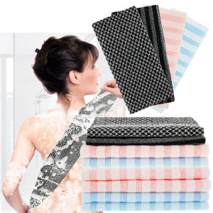 4 ชิ้นญี่ปุ่นถู Washcloth Exfoliating อาบน้ํากลับผ้าเช็ดตัวแปรงห้องน้ําความงามผิว Body Back Scrubber แห้งเร็ว