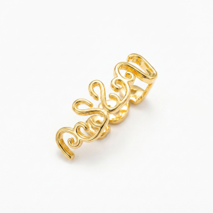 Hip-Hop Irregular Letter Four-Tooth Gold Teeth Halloween Personalized Braces Christmas Glossy Personalized Braces
