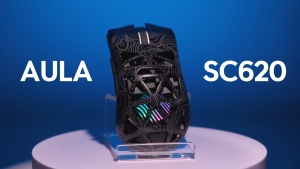 AULA SC620 Wireless Mouse Hollow Out Lightweight Design Tri-Mode 12000 DPI PAW3311 Fire Button RGB Game Office