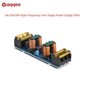 6A 25A Power Supply Filter EMI High-Frequency Two-Stage Power Supply Low-Pass Filter Module Power Supply EMI Filter Board